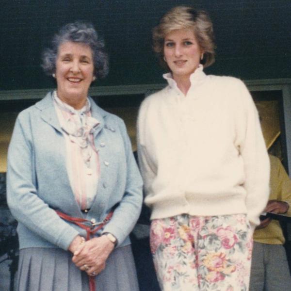Veronica Milner with Princess Diana at Milner House