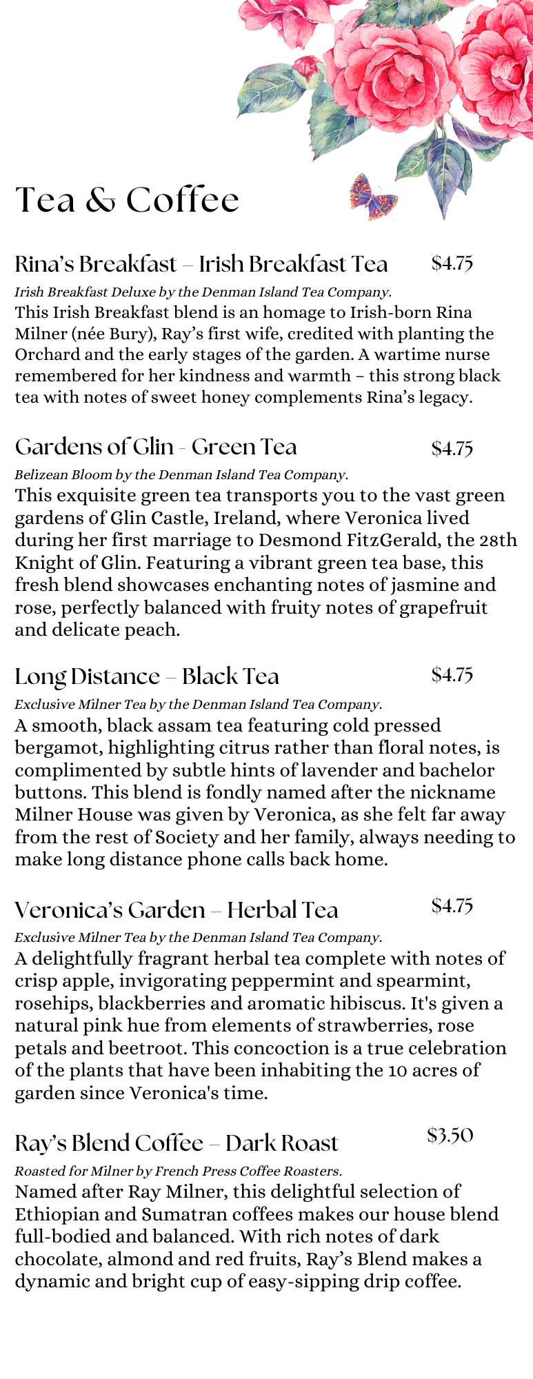 Tea Room menu 2