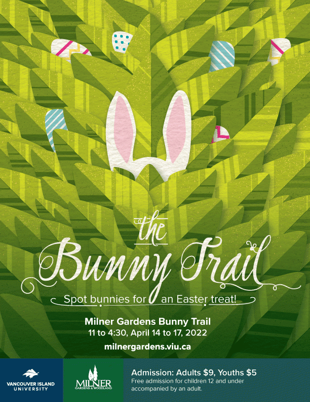 The Bunny Trail poster April 14-17 2022 Spot bunnies for an Easter treat
