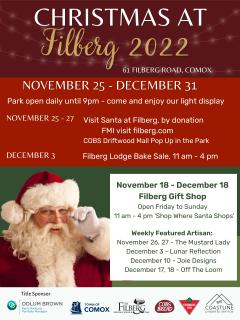 Christmas at Filberg 2022 poster