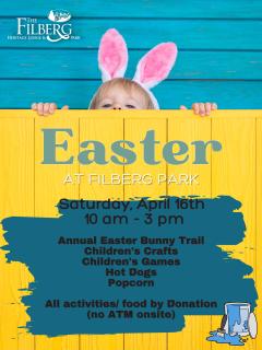 Easter at Filberg Park poster