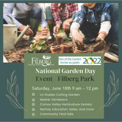 National Garden Day Event at Filberg Park June 18 2022